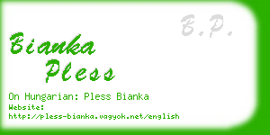 bianka pless business card